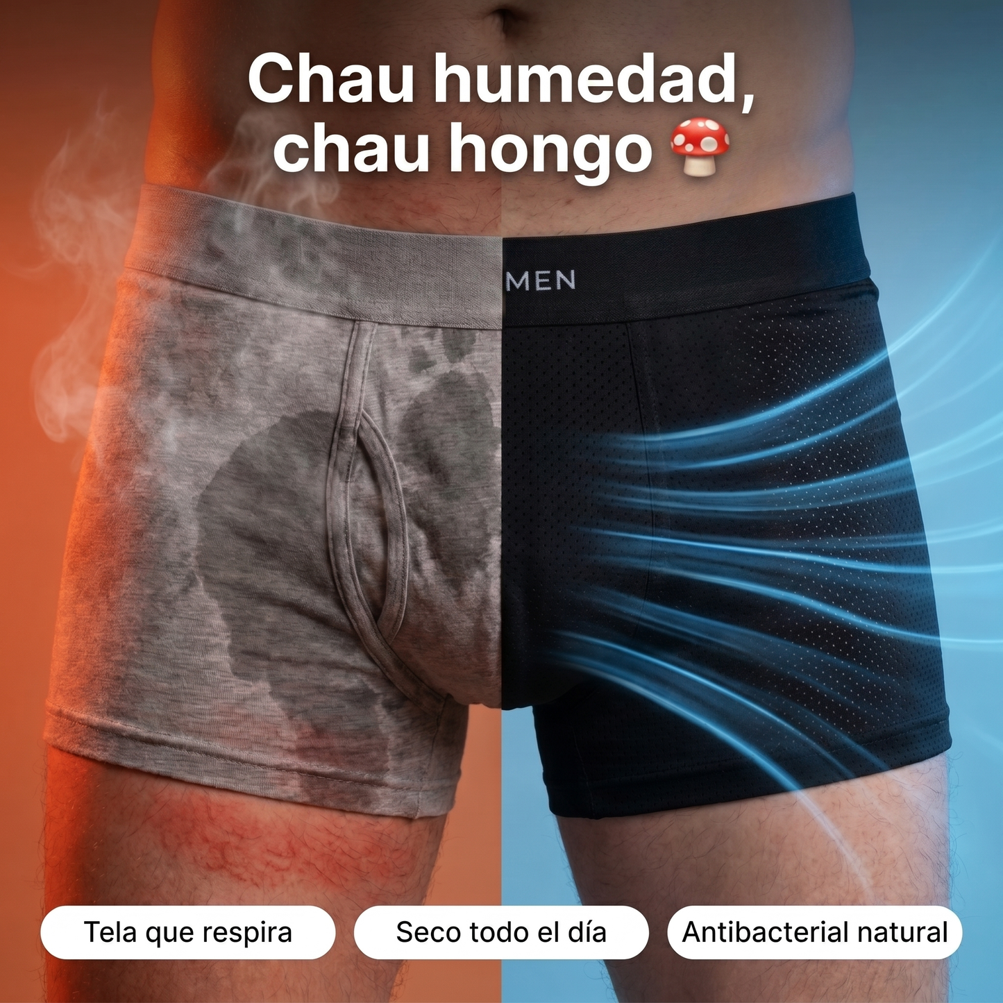 Bóxer premium de Bambú | Evita humedad y aumenta comodidad (Pack de 4 + 1 de regalo)