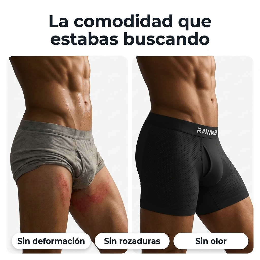 Bóxer premium de Bambú | Evita humedad y aumenta comodidad (Pack de 4 + 1 de regalo)